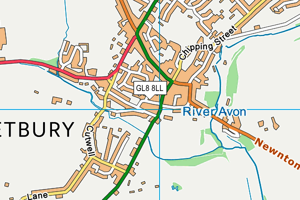 GL8 8LL map - OS VectorMap District (Ordnance Survey)