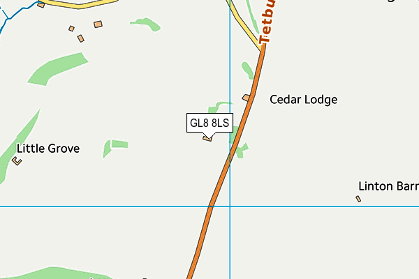 GL8 8LS map - OS VectorMap District (Ordnance Survey)