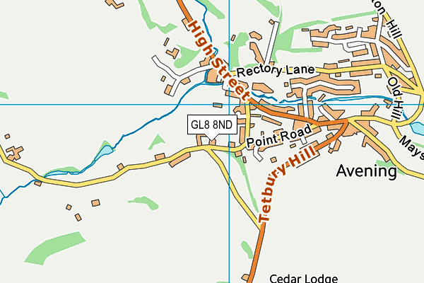 GL8 8ND map - OS VectorMap District (Ordnance Survey)