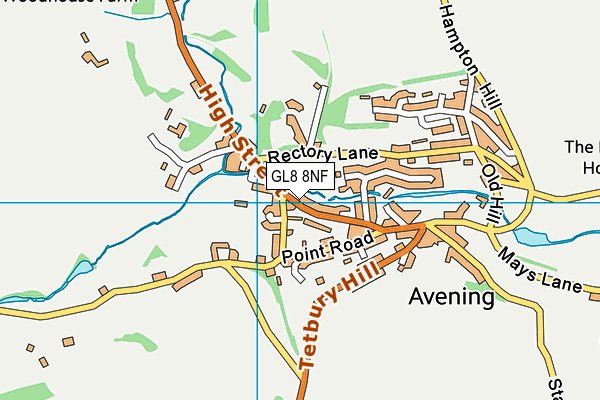 Avening Primary School map (GL8 8NF) - OS VectorMap District (Ordnance Survey)