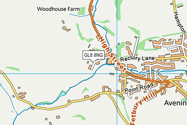 GL8 8NG map - OS VectorMap District (Ordnance Survey)