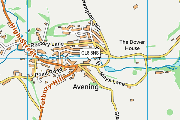 GL8 8NS map - OS VectorMap District (Ordnance Survey)