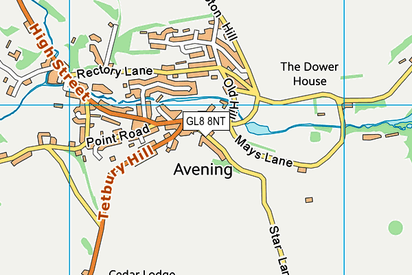 GL8 8NT map - OS VectorMap District (Ordnance Survey)