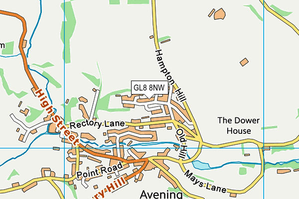 GL8 8NW map - OS VectorMap District (Ordnance Survey)