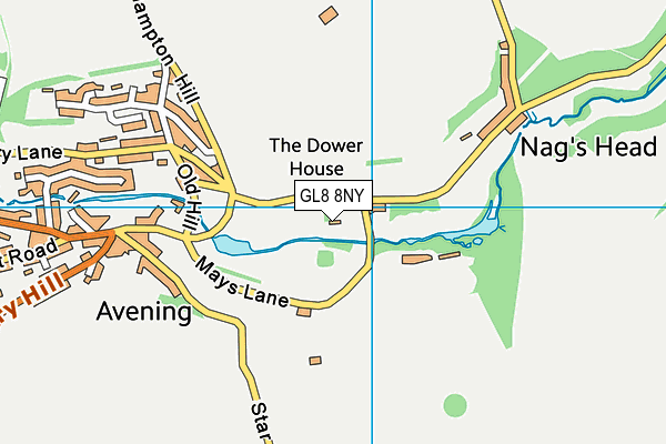 GL8 8NY map - OS VectorMap District (Ordnance Survey)