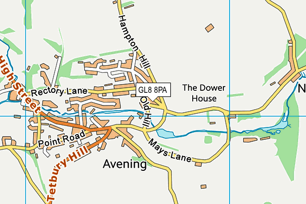 GL8 8PA map - OS VectorMap District (Ordnance Survey)