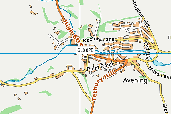 GL8 8PE map - OS VectorMap District (Ordnance Survey)