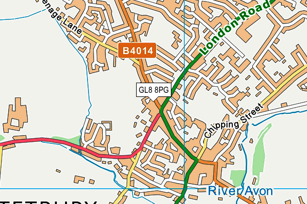 GL8 8PG map - OS VectorMap District (Ordnance Survey)