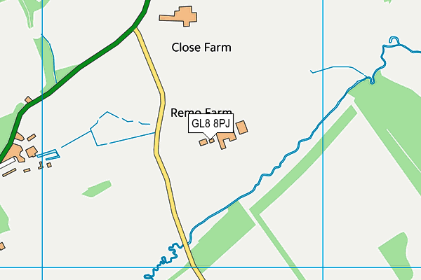 GL8 8PJ map - OS VectorMap District (Ordnance Survey)