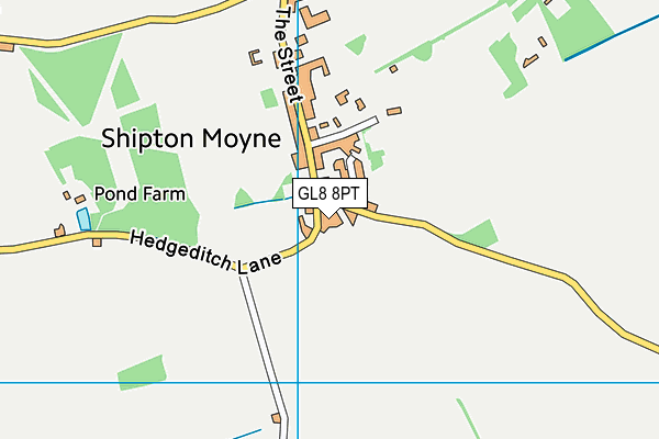 GL8 8PT map - OS VectorMap District (Ordnance Survey)