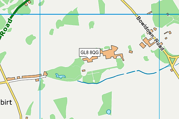 Westonbirt School map (GL8 8QG) - OS VectorMap District (Ordnance Survey)