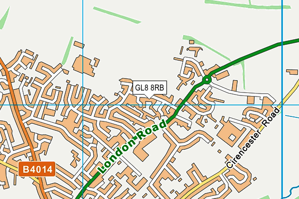 GL8 8RB map - OS VectorMap District (Ordnance Survey)