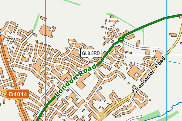 GL8 8RD map - OS VectorMap District (Ordnance Survey)