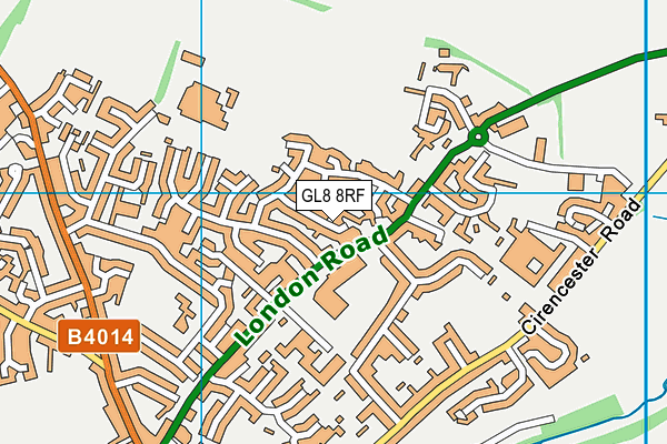 GL8 8RF map - OS VectorMap District (Ordnance Survey)