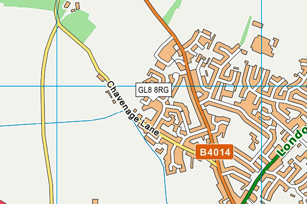 GL8 8RG map - OS VectorMap District (Ordnance Survey)