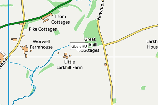 GL8 8RU map - OS VectorMap District (Ordnance Survey)