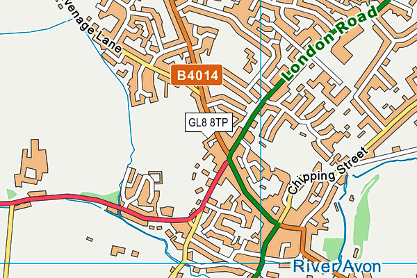 GL8 8TP map - OS VectorMap District (Ordnance Survey)