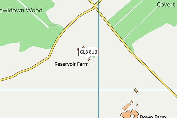 GL8 8UB map - OS VectorMap District (Ordnance Survey)