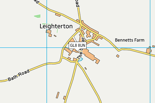 GL8 8UN map - OS VectorMap District (Ordnance Survey)