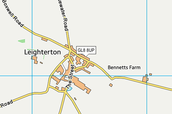 GL8 8UP map - OS VectorMap District (Ordnance Survey)