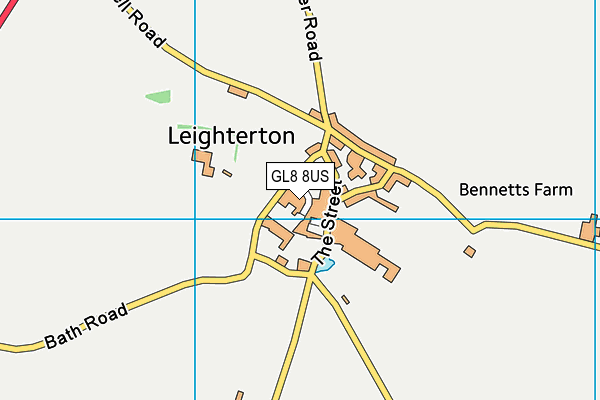 GL8 8US map - OS VectorMap District (Ordnance Survey)