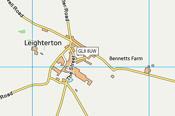 GL8 8UW map - OS VectorMap District (Ordnance Survey)