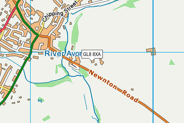 GL8 8XA map - OS VectorMap District (Ordnance Survey)