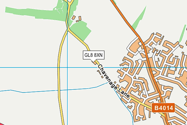 GL8 8XN map - OS VectorMap District (Ordnance Survey)