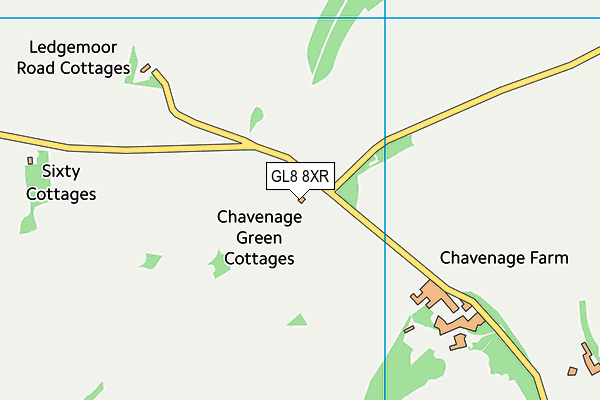 GL8 8XR map - OS VectorMap District (Ordnance Survey)