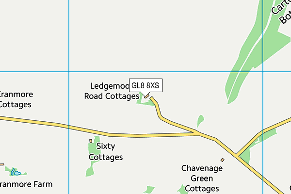 GL8 8XS map - OS VectorMap District (Ordnance Survey)