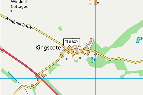 GL8 8XY map - OS VectorMap District (Ordnance Survey)