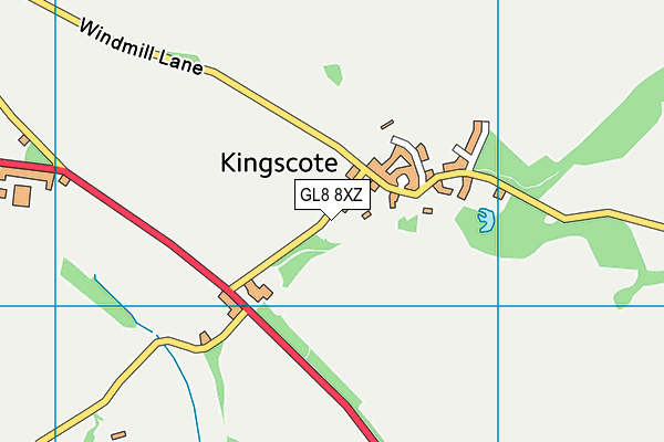 GL8 8XZ map - OS VectorMap District (Ordnance Survey)