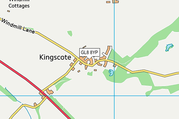 GL8 8YP map - OS VectorMap District (Ordnance Survey)