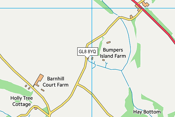 GL8 8YQ map - OS VectorMap District (Ordnance Survey)