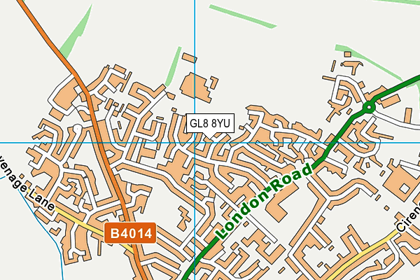 GL8 8YU map - OS VectorMap District (Ordnance Survey)