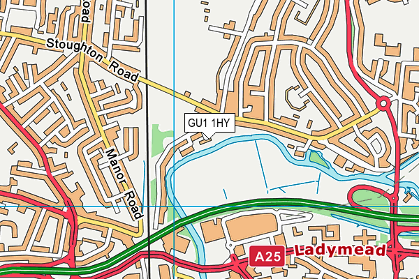 GU1 1HY map - OS VectorMap District (Ordnance Survey)