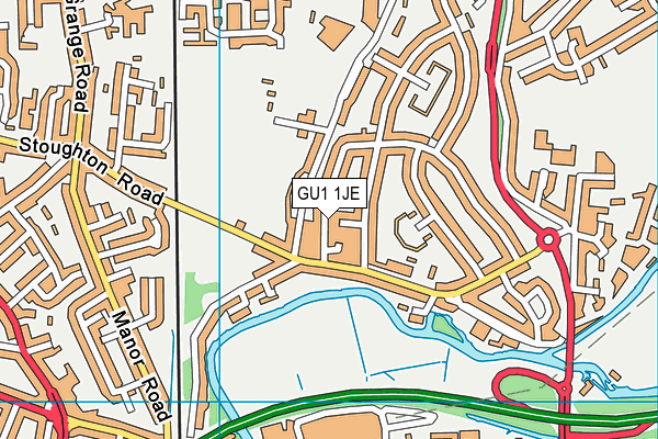 GU1 1JE map - OS VectorMap District (Ordnance Survey)