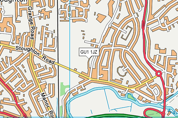 GU1 1JZ map - OS VectorMap District (Ordnance Survey)
