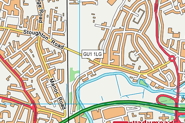 GU1 1LG map - OS VectorMap District (Ordnance Survey)