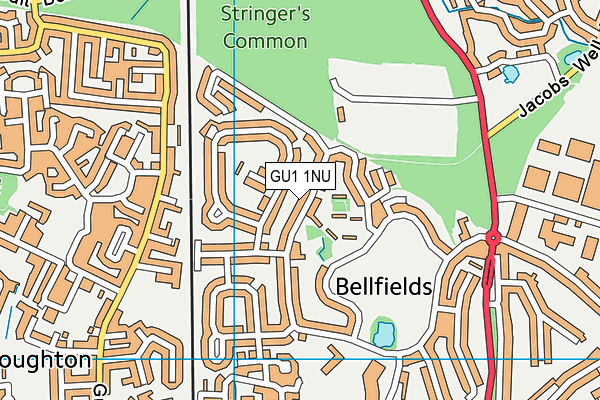 GU1 1NU map - OS VectorMap District (Ordnance Survey)