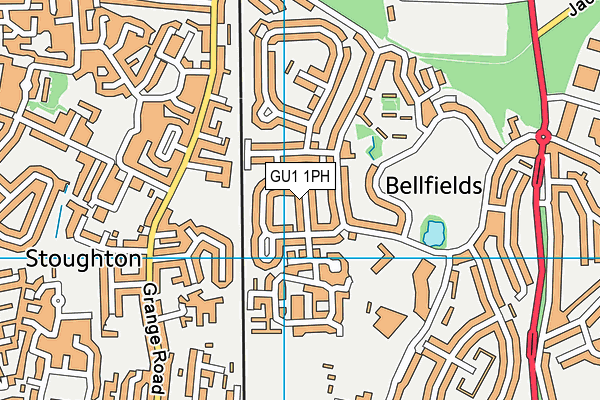 GU1 1PH map - OS VectorMap District (Ordnance Survey)