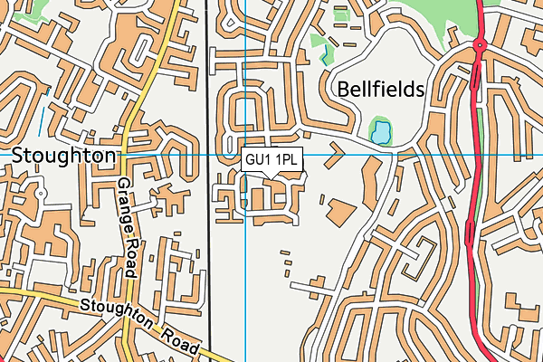 GU1 1PL map - OS VectorMap District (Ordnance Survey)