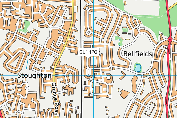 GU1 1PQ map - OS VectorMap District (Ordnance Survey)