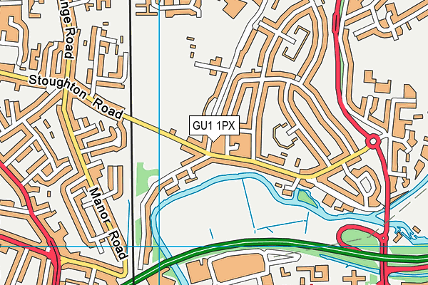 GU1 1PX map - OS VectorMap District (Ordnance Survey)