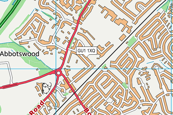 GU1 1XQ map - OS VectorMap District (Ordnance Survey)