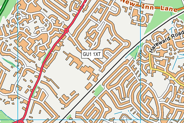 GU1 1XT map - OS VectorMap District (Ordnance Survey)