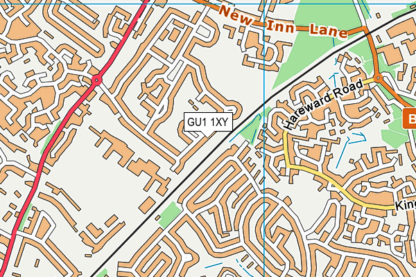 GU1 1XY map - OS VectorMap District (Ordnance Survey)