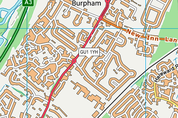 GU1 1YH map - OS VectorMap District (Ordnance Survey)