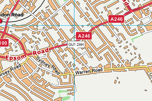 GU1 2AH map - OS VectorMap District (Ordnance Survey)