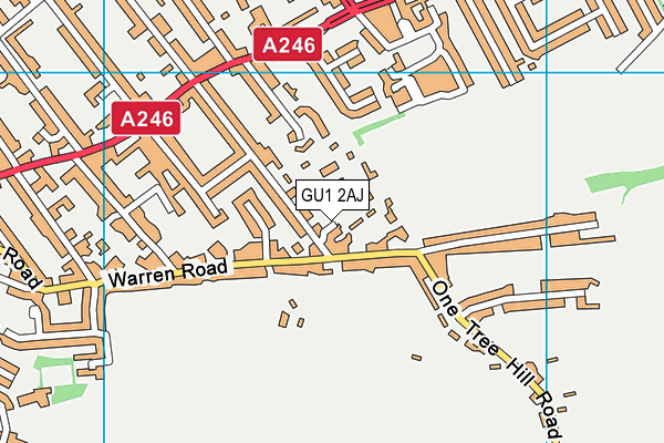 GU1 2AJ map - OS VectorMap District (Ordnance Survey)